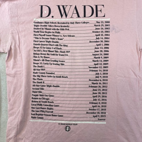 Dwyane Wade Graphic Tee Thrifted Vintage Style Size L - Picture 10 of 13